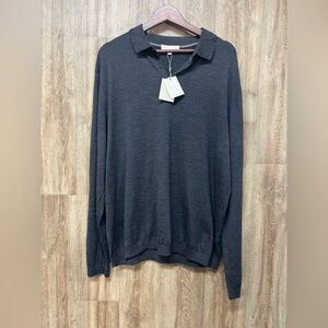 Jack Victor Redfern Merino Wool, Silk and Cashmere Polo Sweater